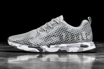 Grey Nobull Arctic Camo Mesh Runner Men's Running Shoes | CA H1022A